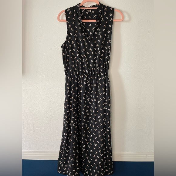 Anne Klein Dresses Anne Klein Floral Midi V-Neck Dress - Picture 1 of 4